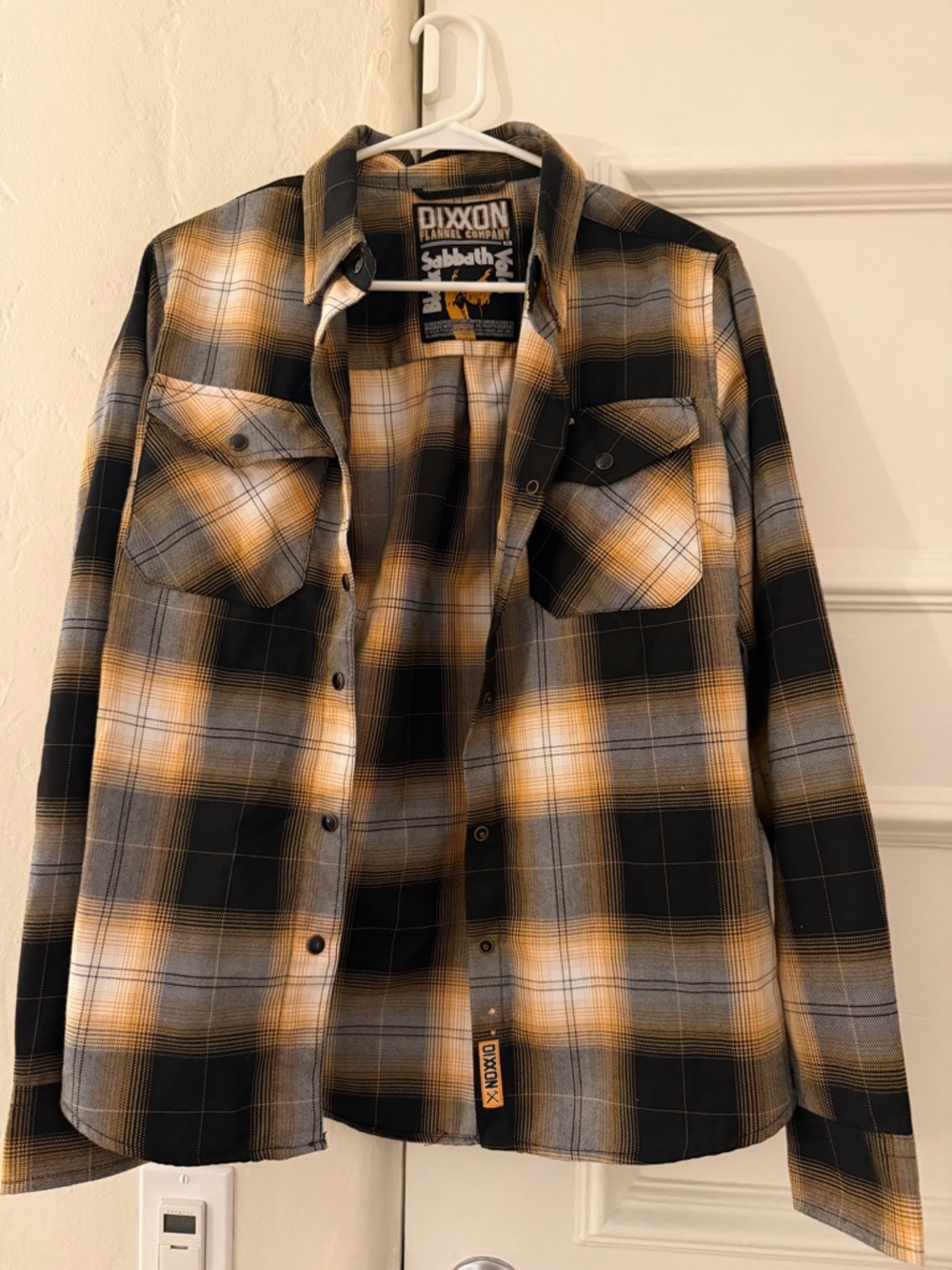 DIXXON Plaid Flannel Shirt Jacket - Black, Mustard & Gray